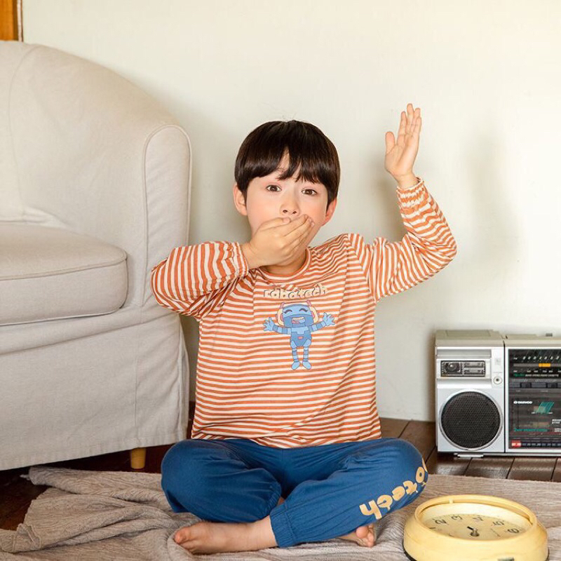 Bộ cotton thu đông bé trai