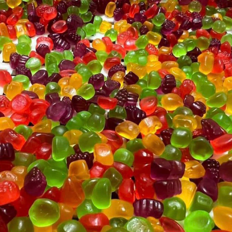 Kẹo dẻo chip vị trái cây mix hình cute sắc màu