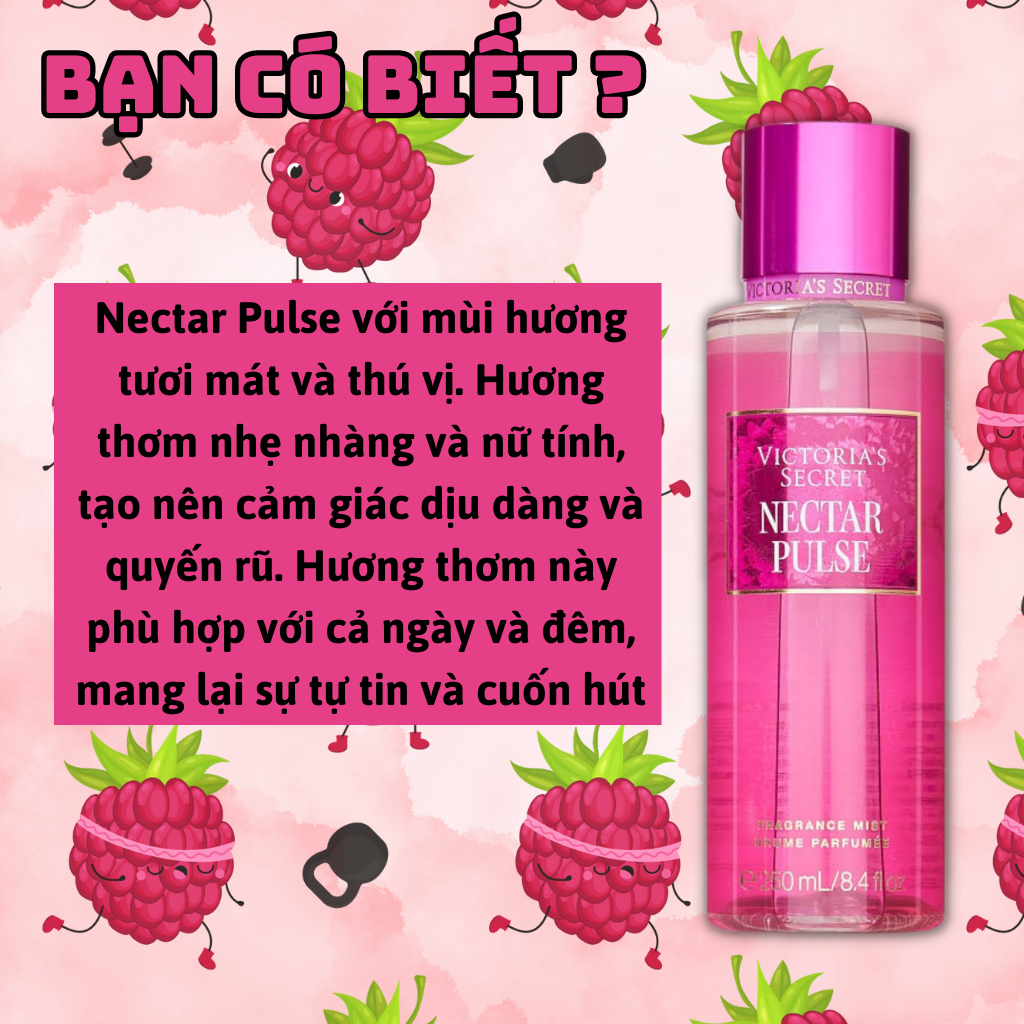 Body Mist Victoria Secret Chính Hãng Fuchsia Fantasy, Xịt Thơm Body Toàn Thân Victoria Secret Hương Nước Hoa