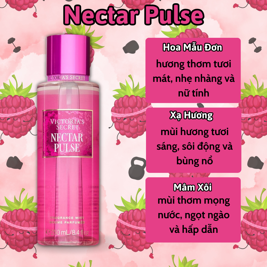 Body Mist Victoria Secret Chính Hãng Fuchsia Fantasy, Xịt Thơm Body Toàn Thân Victoria Secret Hương Nước Hoa