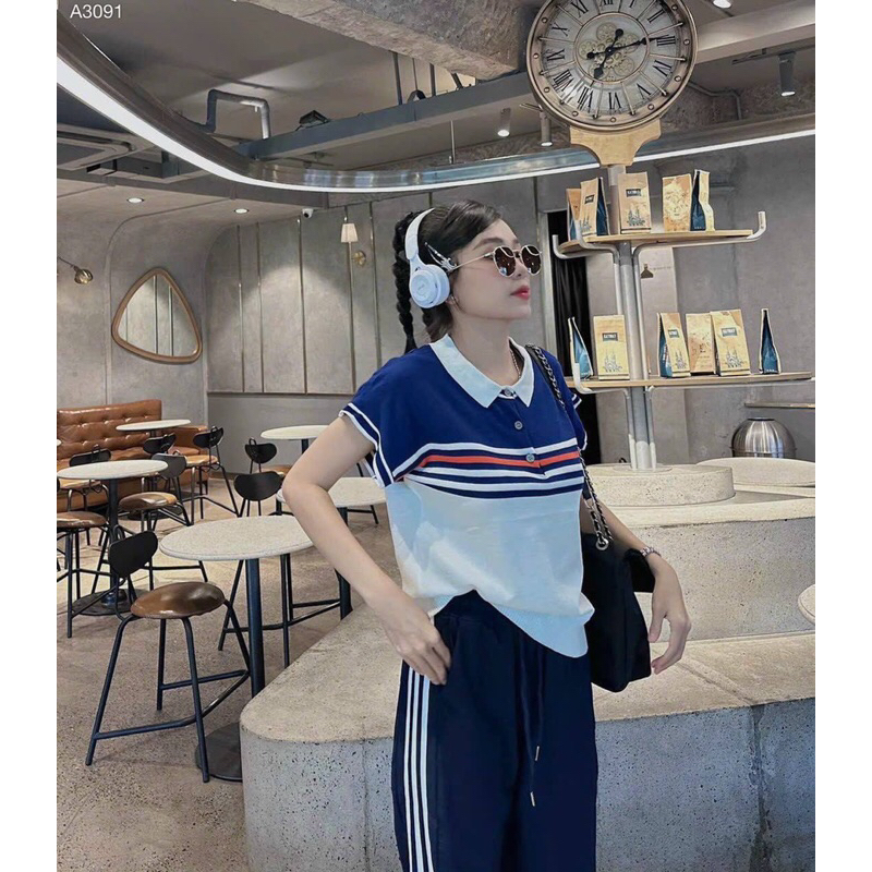 Hc7-áo polo len tay hến