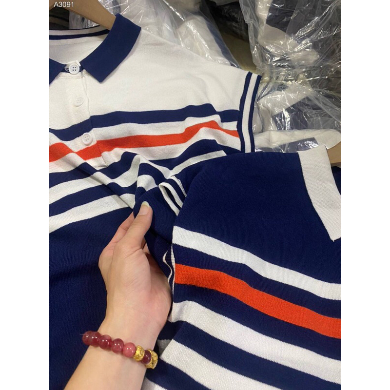 Hc7-áo polo len tay hến