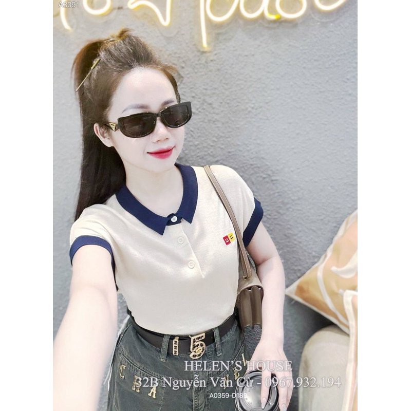 Hc7-áo polo len tay hến