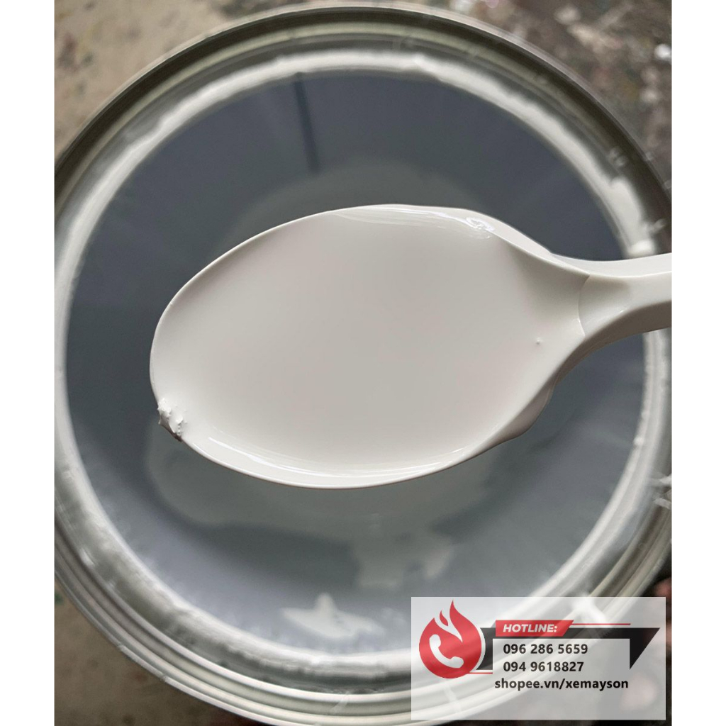 Sơn trắng 2K oto tự bóng đẹp đóng lon 1kg DungPaint