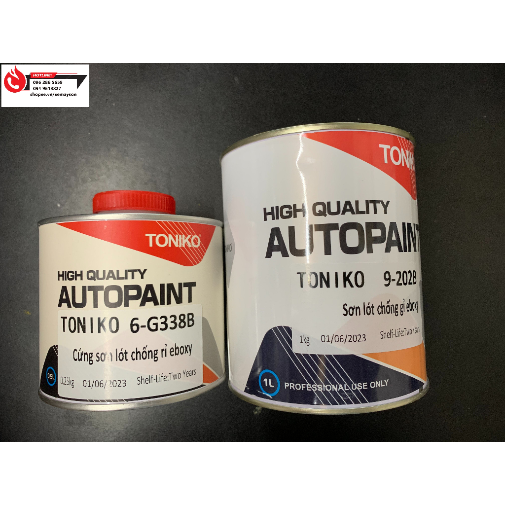 Sơn lót chống rỉ ô tô xe máy Toniko 1.25kg cao cấp