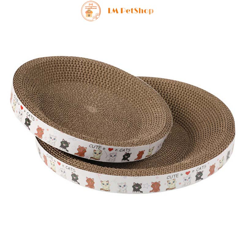 Ổ cào móng hình tròn cho mèo to Bàn cào móng kiêm ổ đệm nằm 1kg -6kg đường kính 30-44cm