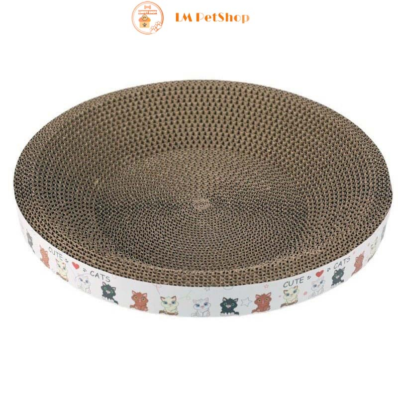 Ổ cào móng hình tròn cho mèo to Bàn cào móng kiêm ổ đệm nằm 1kg -6kg đường kính 30-44cm