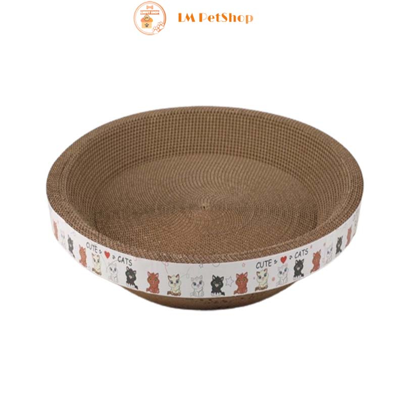 Ổ cào móng hình tròn cho mèo to Bàn cào móng kiêm ổ đệm nằm 1kg -6kg đường kính 30-44cm