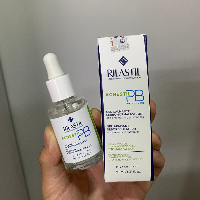 Rilastil ACNESTIL PB Gel - Serum Cấp Ẩm Cho Da Mụn, Cân Bằng Dầu Trên Da 30ml (xuất xứ Ý)
