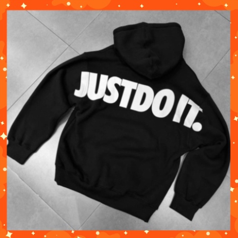 Áo Hoodie Thể Thao Nam Just Do It From Rộng Cao Cấp, Áo Hoodie Nỉ Bông Unisex Chất Nỉ Bông Cực Ngầu