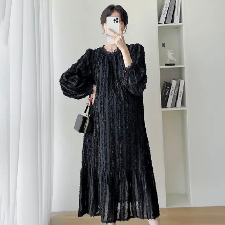 Váy bầu suông tay dài thời trang cho mom