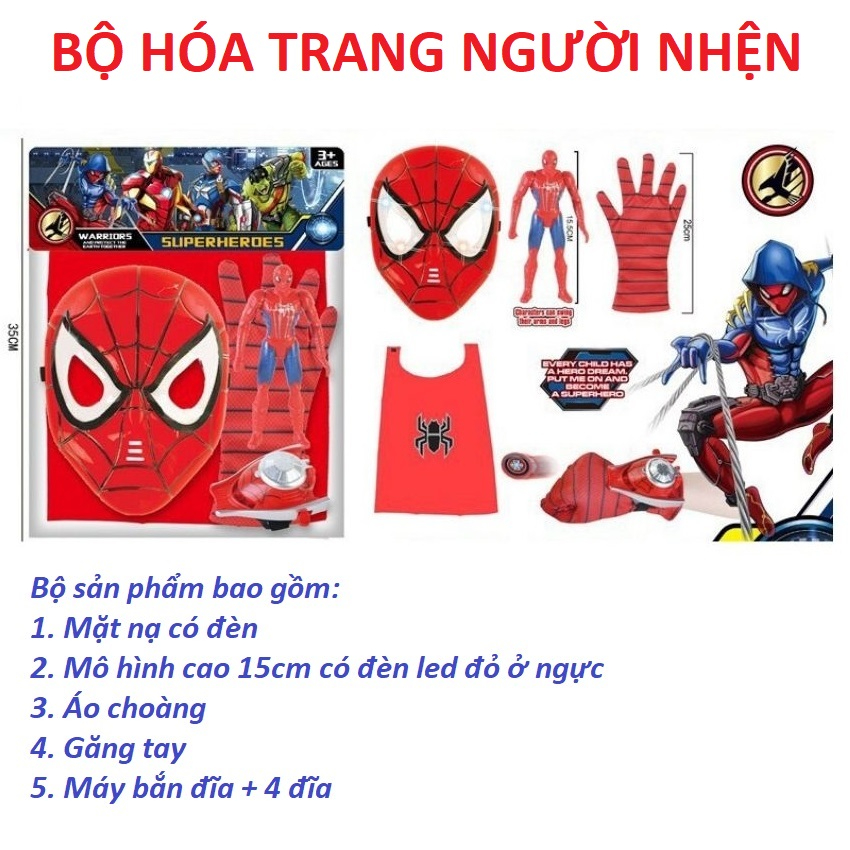 Đồ chơi siêu nhân mô hình siêu anh hùng hóa trang nhân vật đa dạng phụ kiện màu sắc bắt mắt