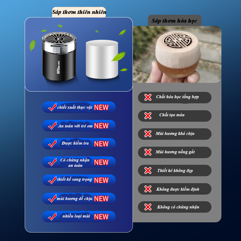 Sáp thơm ô tô giúp chống say xe khử mùi cao cấp trên xe hơi sáp thơm ô tô chiết xuất từ thực vật an toàn khi sử dụng