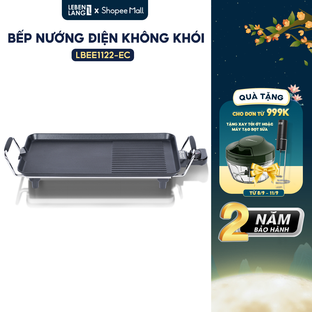 Bếp nướng điện không khói Lebenlang LBEE1122-EC của Đức, công suất 1500W, bảo hành 2 năm - hàng chính hãng