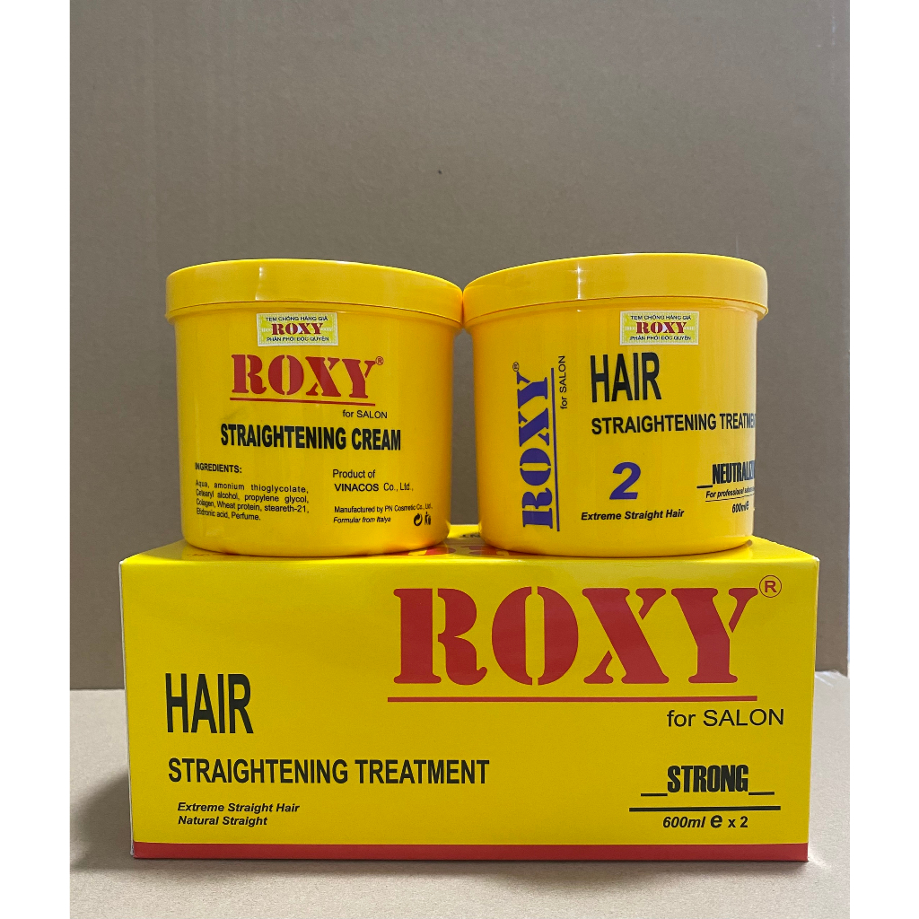 Kem Duỗi Tóc Cao Cấp Collagen Roxy Siêu khỏe 600ML X 2