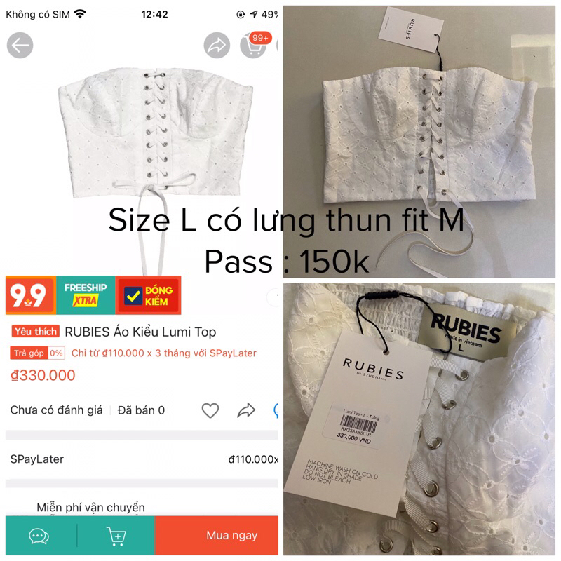pass áo rubies