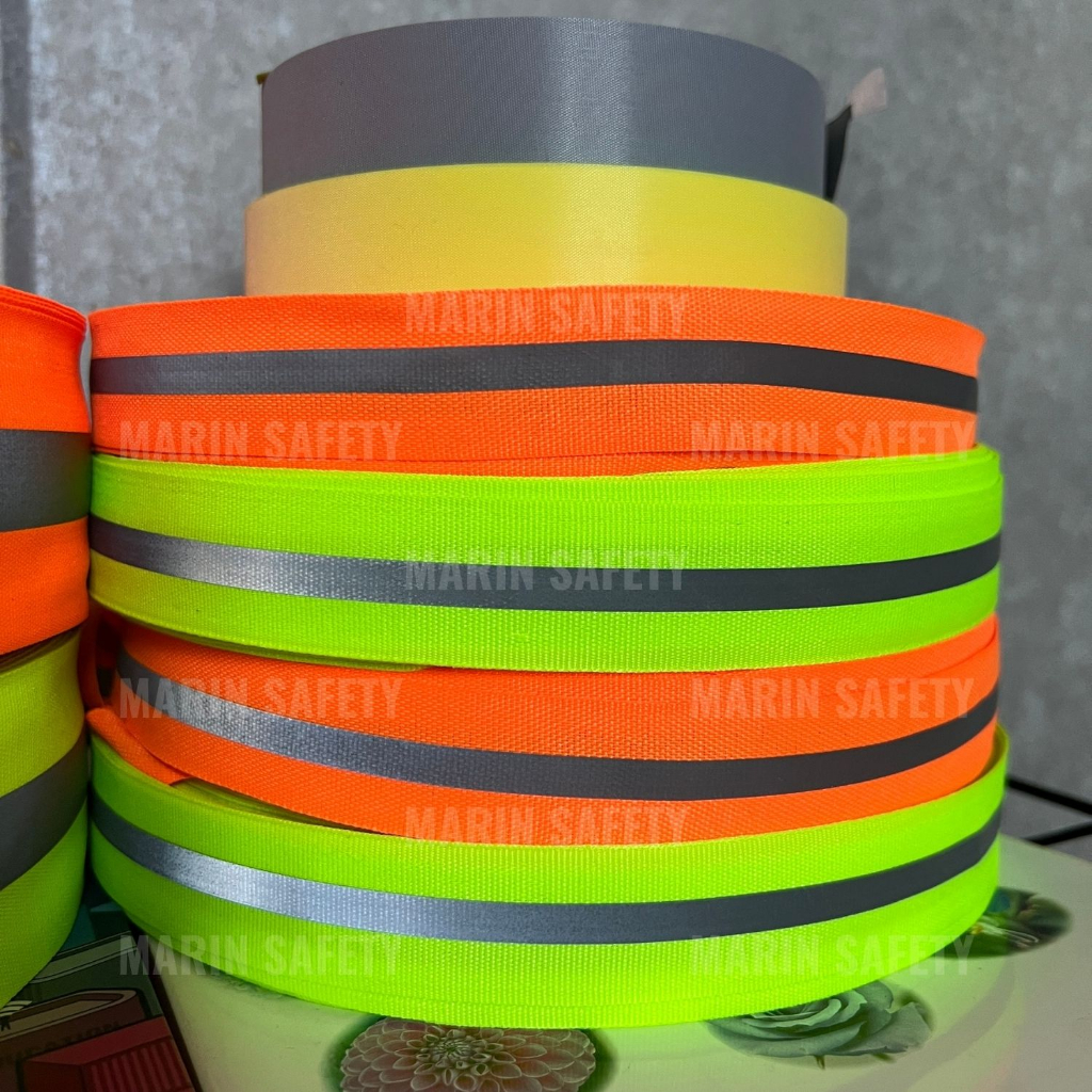 Dây phản quang vải, dây phản quang giao thông loại 1, kích thước 2.5cm và 5cm