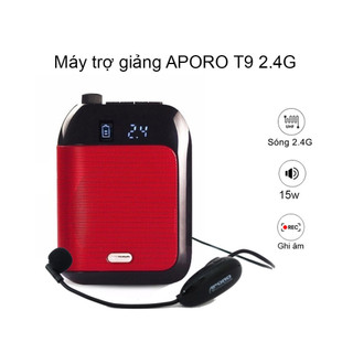 Máy trợ giảng aporo t9 2.4g uhf mic không dây có bluetooth