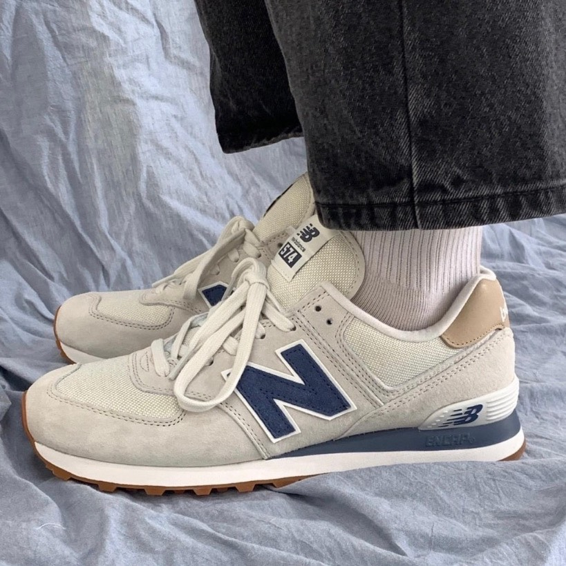 Giày New Balance 574 White Black, Giày NB 574 xám đen da lộn Cao Cấp Cổ Thấp Siêu Hot Full Box Bill | BigBuy360 - bigbuy360.vn