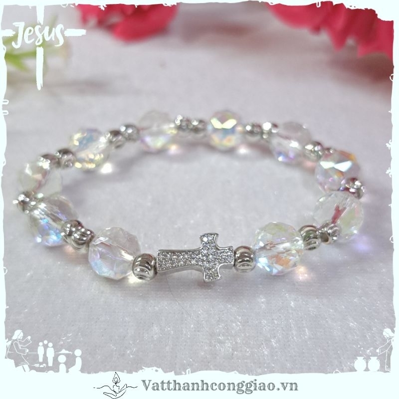 Vòng Tay Mân Côi Công Giáo | Mẫu Vòng PhaleTròn 10li Phối Titan