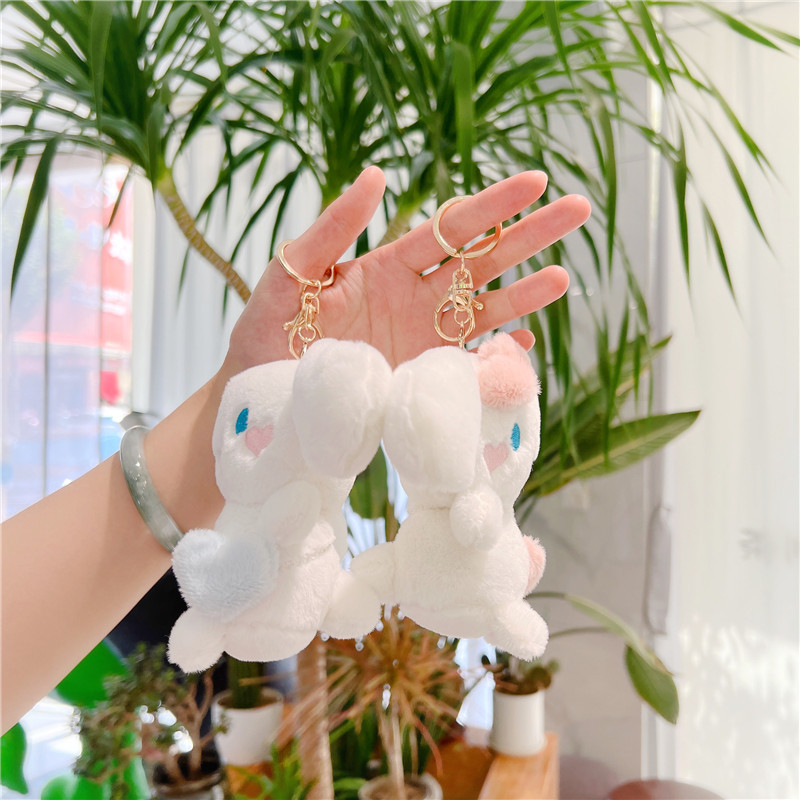 Móc khóa đôi gấu bông có nam châm dính, Móc khóa gấu bông cute treo balo túi xách