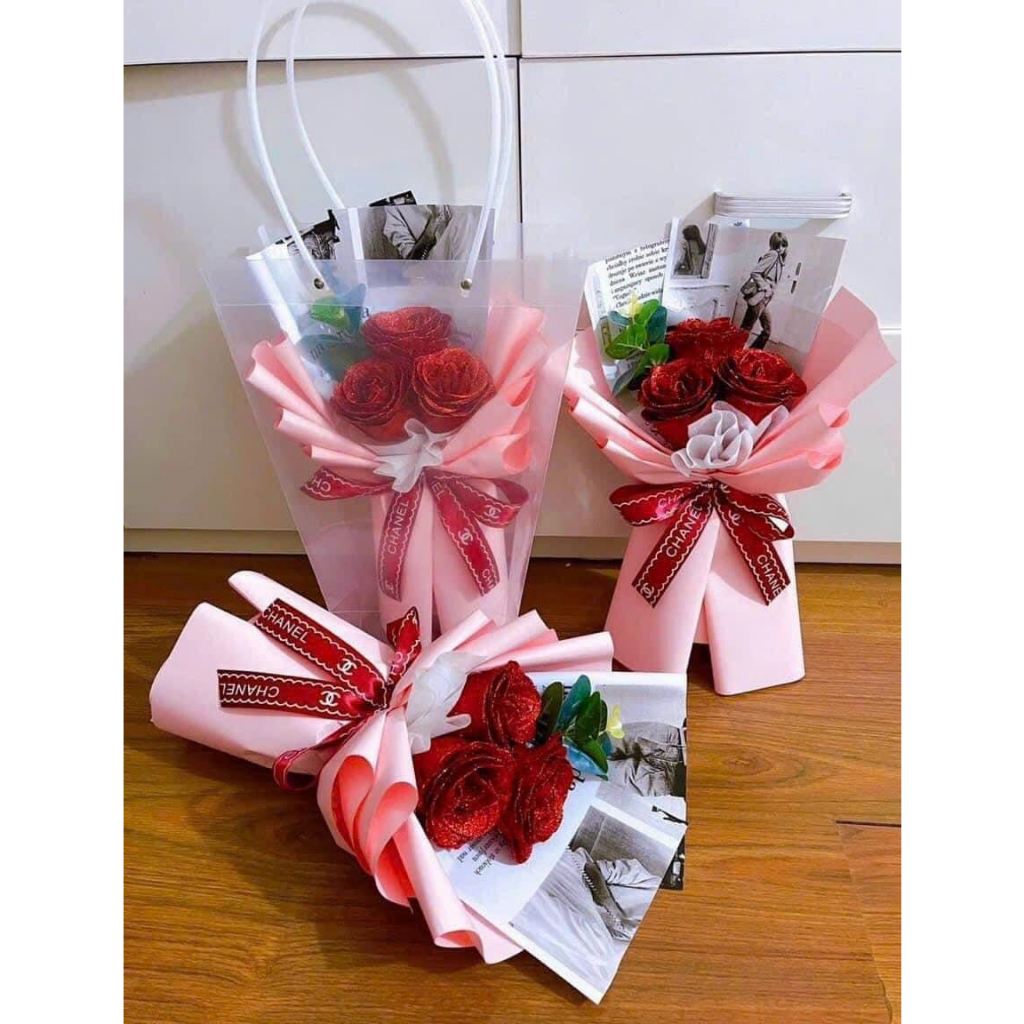 Bó Hoa Sáp Kim Tuyến 3-5-7-10 Bông Qùa Tặng - MINDI STORE