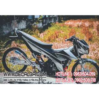 Tem satria f150 tem chỉ xe bạc tem đen