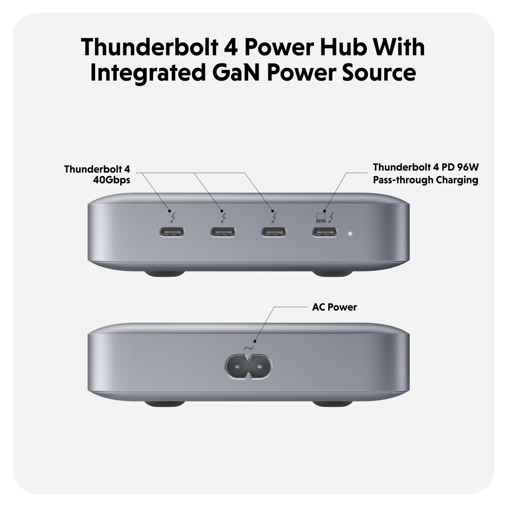 Dock Hub Kiêm Nguồn Hyper Thunderbolt 4 HDTB4PH - Hàng Chính Hãng