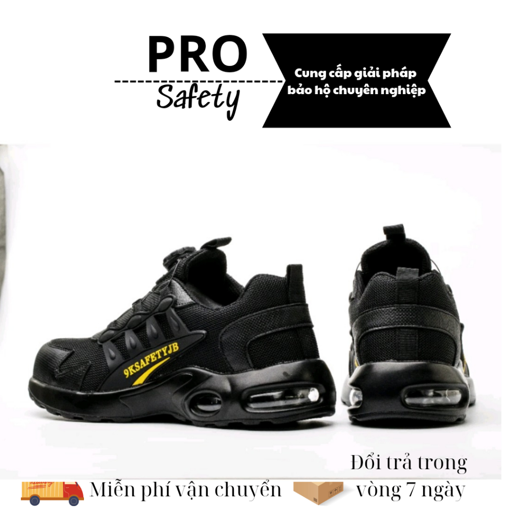 Giày Bảo Hộ Lao Động Mũi Thép Chống Đâm Xuyên Chống Va Đập Siêu Nhẹ