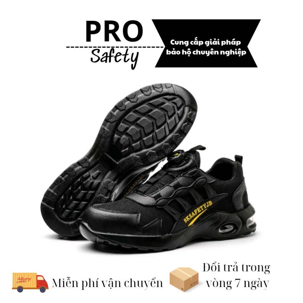 Giày Bảo Hộ Lao Động Mũi Thép Chống Đâm Xuyên Chống Va Đập Siêu Nhẹ