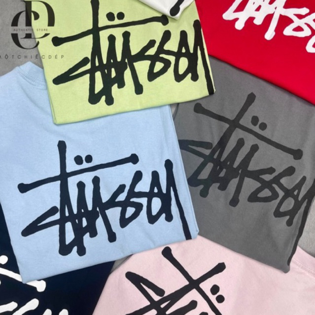 ÁO THUN STUSSY UNISEX - BASIC LOGO CHÍNH HÃNG FULL BỌC TAG