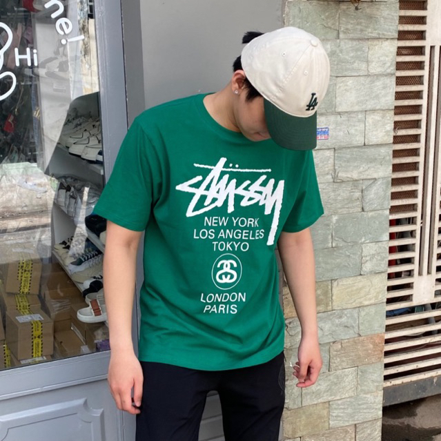 ÁO THUN STUSSY UNISEX - BASIC LOGO CHÍNH HÃNG FULL BỌC TAG