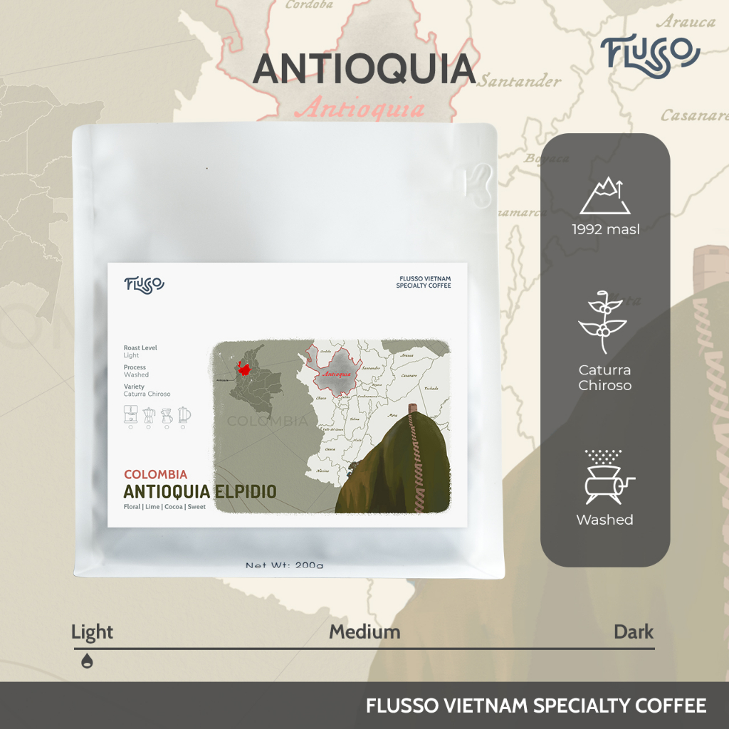 Cà phê Specialty Colombia Finca La Soledad Antioquia Elpidio