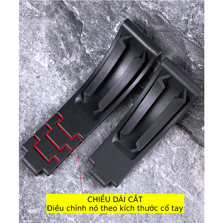 Dây silicone đầu cong OYSTERFLEX size 20/21mm cho đồng hồ rolex