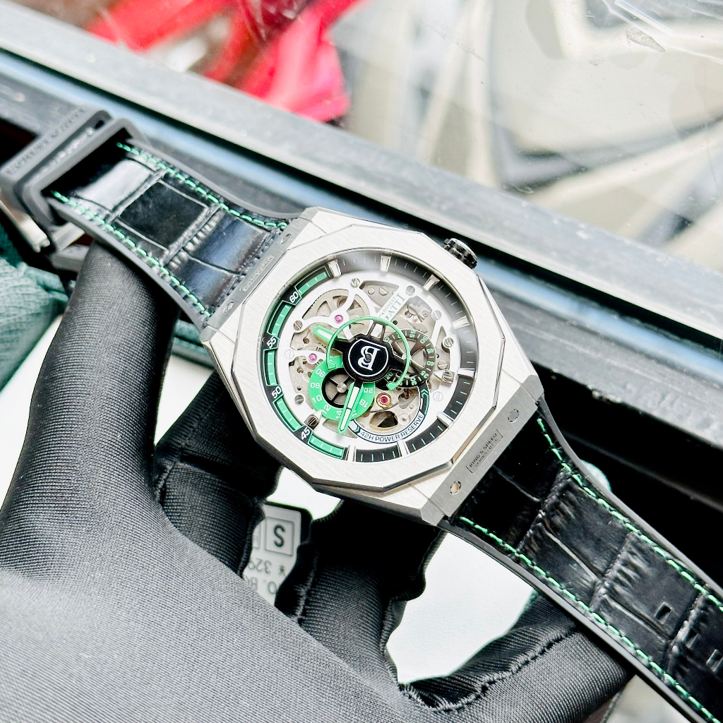 Đồng hồ nam dây da Bonest Gatti Maximum Speed Green BG7601-B5