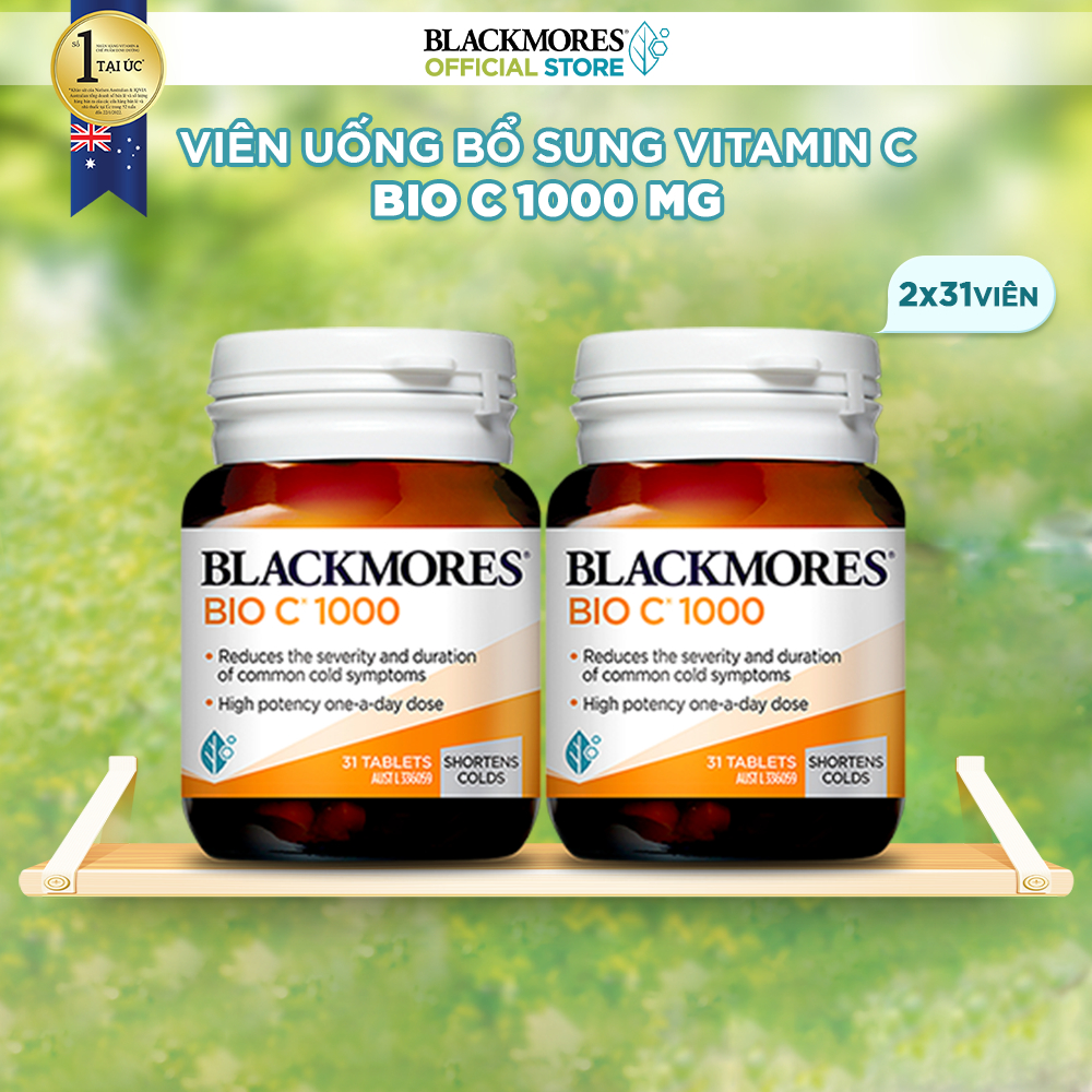 [Gift] Combo 2 lọ 31 Viên Uống Bổ Sung Vitamin C BLACKMORES Bio C 1000mg