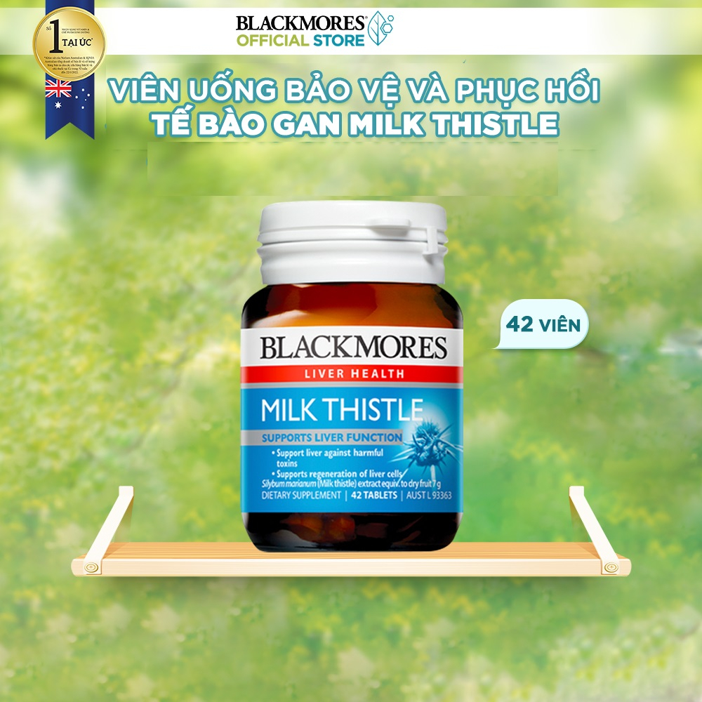 [QUÀ TẶNG KHÔNG BÁN] Viên Uống Hỗ Trợ Bảo Vệ Và Phục Hồi Tế Bào Gan BLACKMORES Milk Thistle Lọ 42 Viên