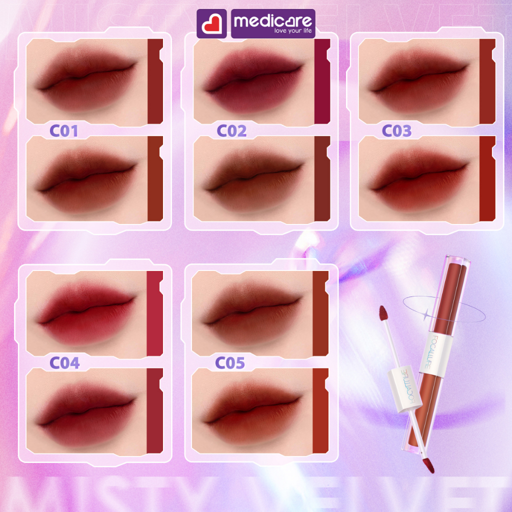 Son kem lì FOCALLURE 2in1 lipstick & lip Gloss 4.6g