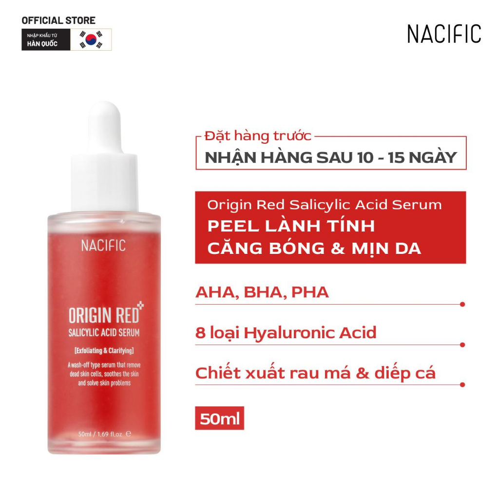 Combo Combo Nacific Tinh chất Origin Red Salicylic Acid Serum 50m+Nacific Tinh chất Phyto Niacin Whitening Essence 50ml