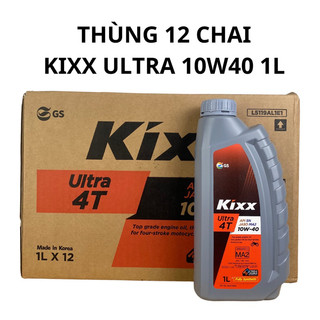 Thùng 12 chai nhớt tổng hợp kixx ultra 10w40 1l nhập khẩu hàn quốc