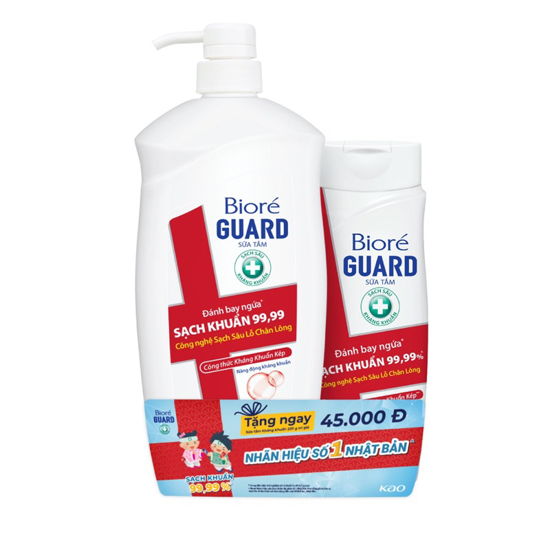 MUA 1 TẶNG 1- Biore GUARD Sữa Tắm Sạch Sâu Kháng Khuẩn - Thanh Mát Hứng Khởi/ mát lạnh /năng động/ sạch mịn thư giãn. kh