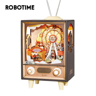 Robotime Mô hình hộp âm nhạc DIY. Rolife Sunset Carnival DIY Music Box 3D Wooden Puzzle AMT01. Đồ Chơi Lắp Ráp Bằng Gỗ