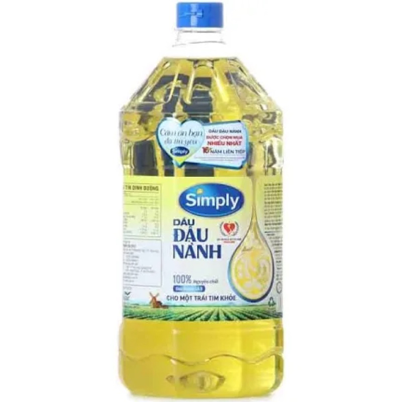 Dầu ăn Simply 2l, can simply 2lít, dầu ăn không có cholesterol