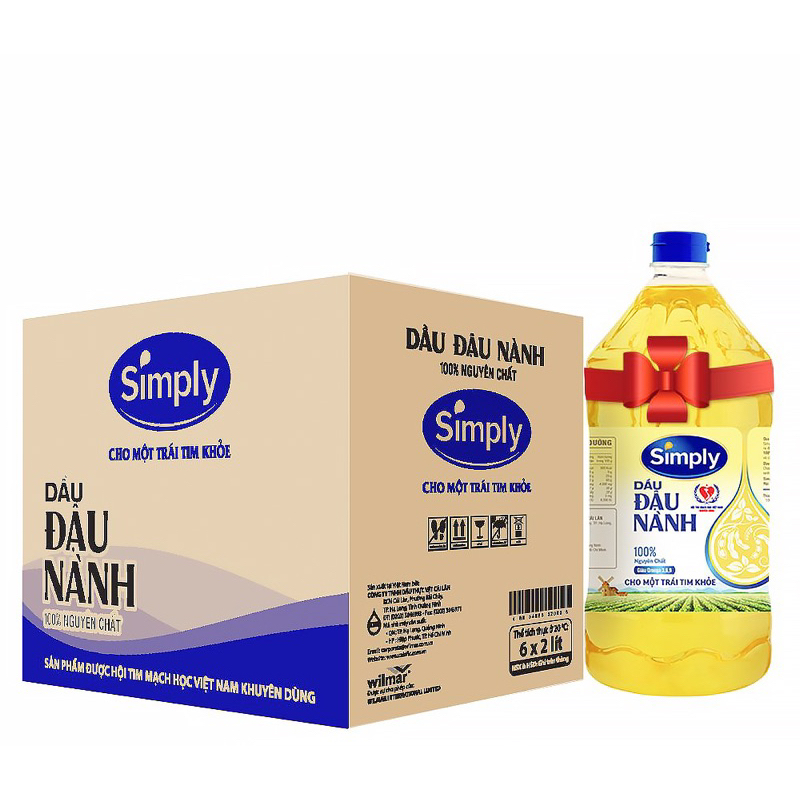 Dầu ăn Simply 2l, can simply 2lít, dầu ăn không có cholesterol