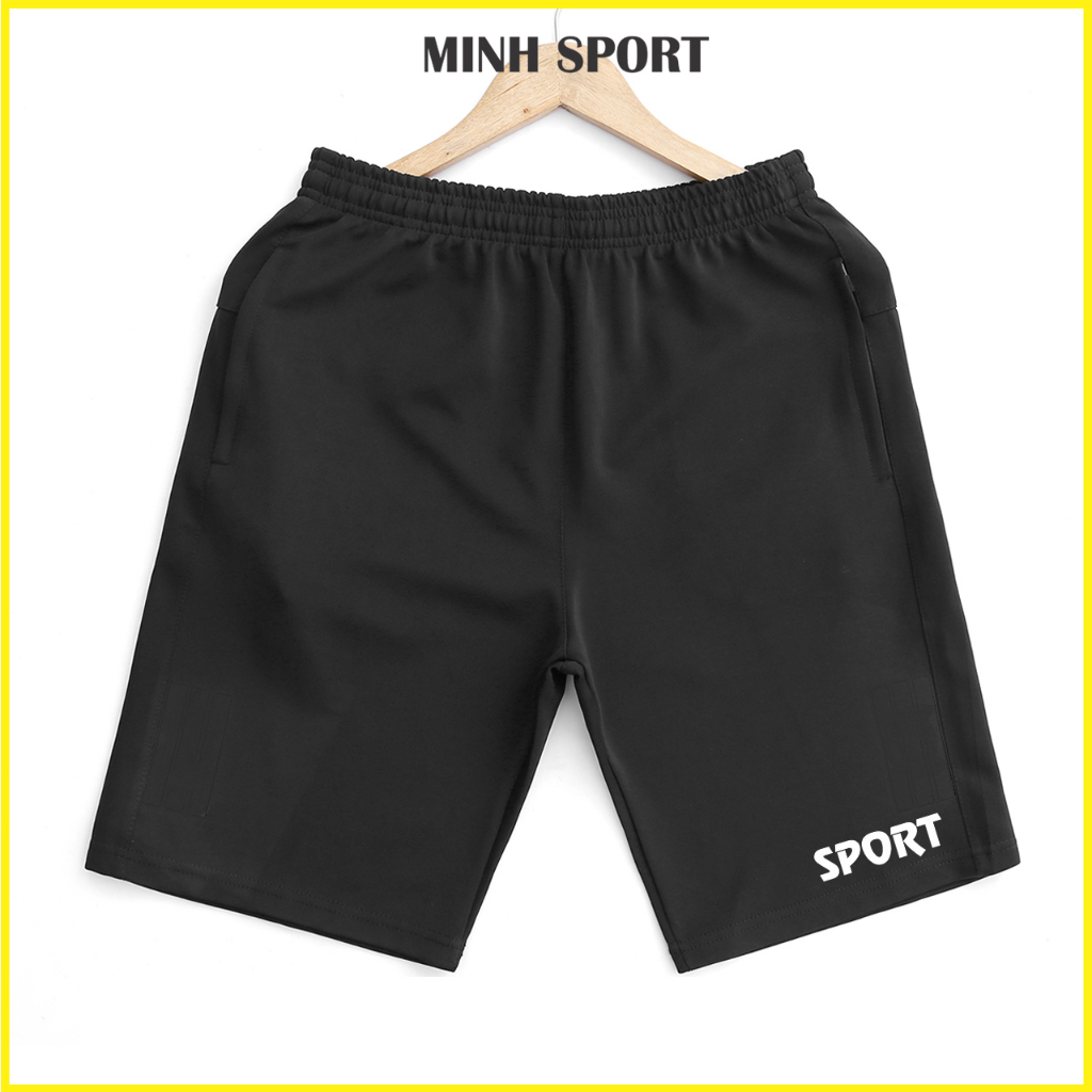 Quần Short Nam Thể Thao Cao Cấp Vải Thun Poly 2 Da Dày Dặn mã QUAN.24