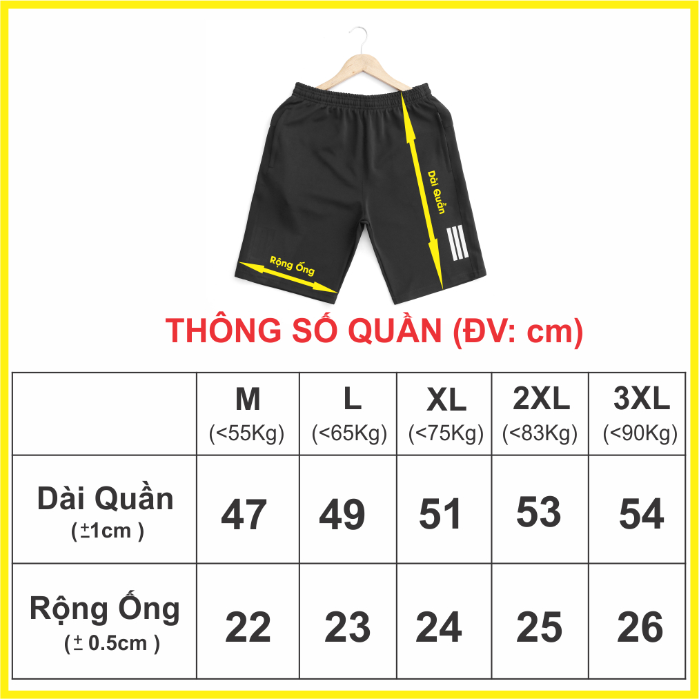 Quần Short Nam Thể Thao Cao Cấp Vải Thun Poly 2 Da Dày Dặn mã QUAN.24
