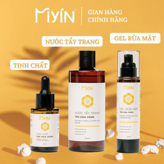 Combo dưỡng da MYIN Nước tẩy trang 300ml + Gel rửa mặt 100ml + Tinh chất Trà Hoa Vàng 30ml