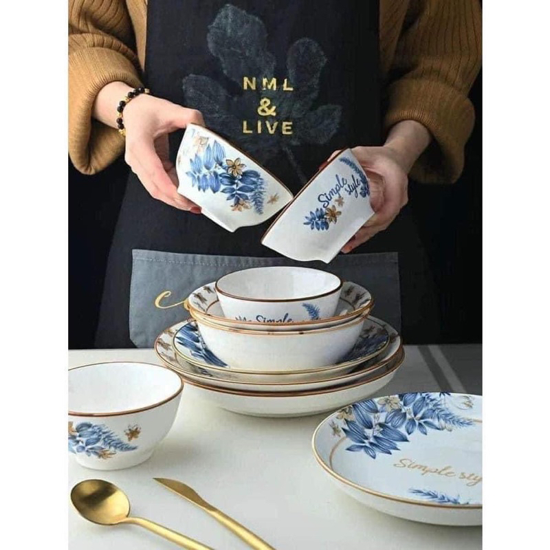 Bộ bát đĩa simple style siêu xinh