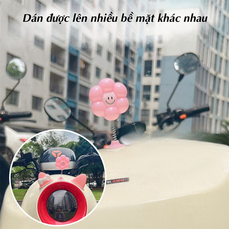 Bông Hoa Gắn Mũ Bảo Hiểm Xinh Xắn, Siêu Đáng Yêu