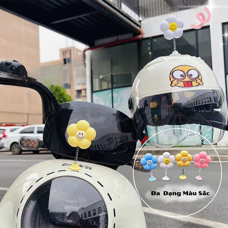 Bông Hoa Gắn Mũ Bảo Hiểm Xinh Xắn, Siêu Đáng Yêu